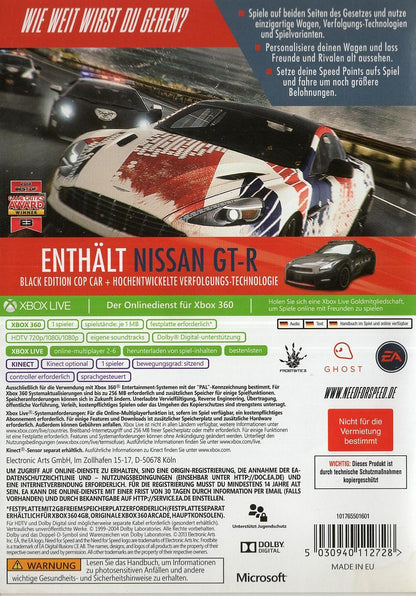 Need for Speed: Rivals - Xbox 360 Rückseite