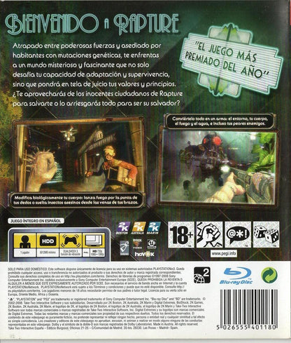 BioShock - PlayStation 3 Rückseite