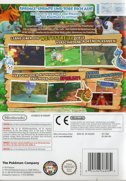PokéPark Wii: Pikachus großes Abenteuer - Nintendo Wii Rückseite