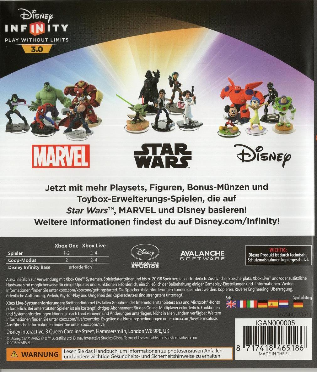 Disney Infinity 3.0 - Xbox One Rückseite