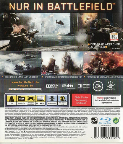 Battlefield 4 - PlayStation 3 Rückseite