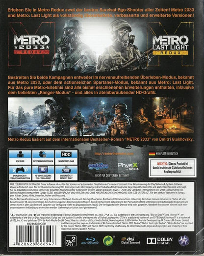 Metro Redux - PlayStation 4 Rückseite