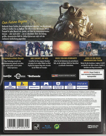 Fallout 76 - PlayStation 4 Rückseite