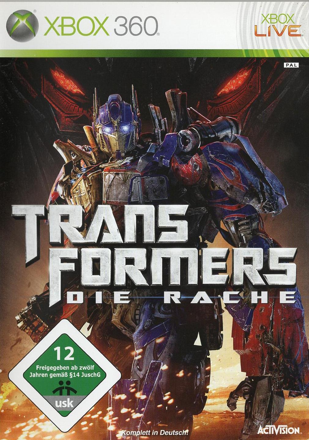 Transformers: Die Rache - Xbox 360 Vorderseite
