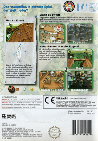 Kororinpa - Nintendo Wii Rückseite