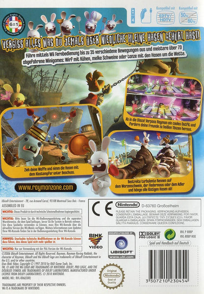 Rayman Raving Rabbids - Nintendo Wii Rückseite