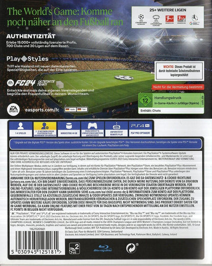 FC 24 - PlayStation 4 Rückseite