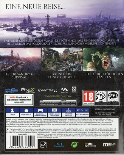 Metro Exodus - PlayStation 4 Rückseite
