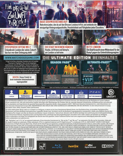 Watch Dogs Legion - PlayStation 4 Rückseite
