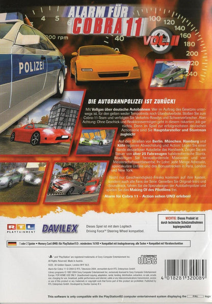 Alarm für Cobra 11 Vol. 2 - PlayStation 2 Rückseite
