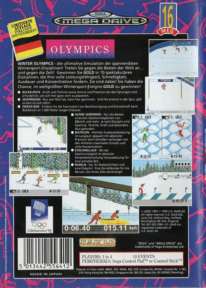 Winter Olympics - Sega Mega Drive Rückseite