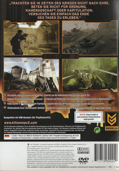 Killzone - PlayStation 2 Rückseite
