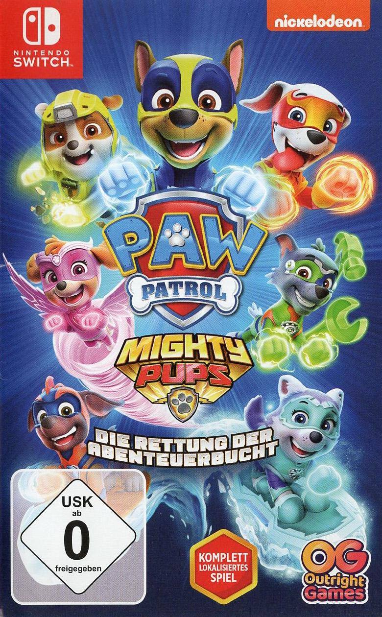 Paw Patrol: Mighty Pups - Die Rettung der Abenteuerbucht - Nintendo Switch Vorderseite