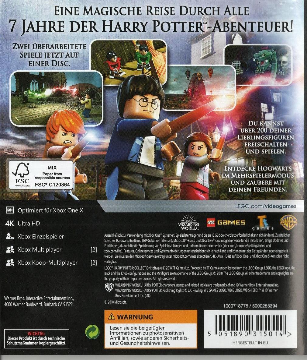 LEGO Harry Potter Collection - Xbox One Rückseite