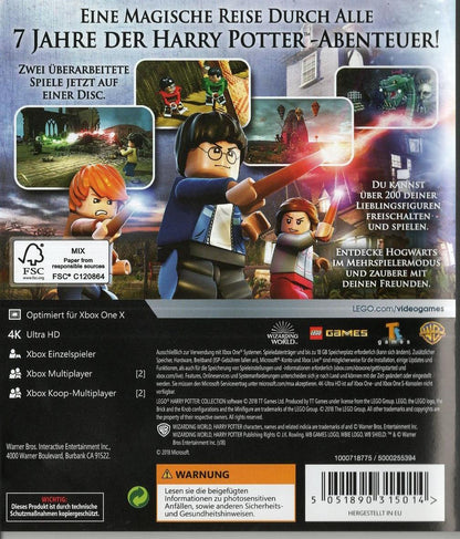 LEGO Harry Potter Collection - Xbox One Rückseite