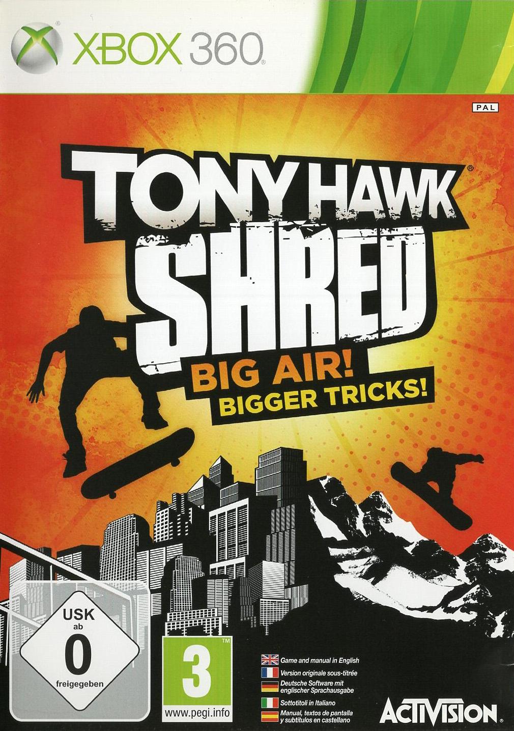 Tony Hawk: Shred - Xbox 360 Vorderseite