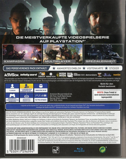 Call of Duty: Modern Warfare II - PlayStation 4 Rückseite