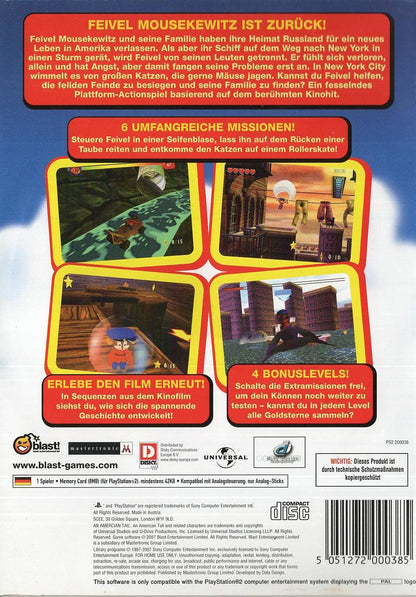 Feivel der Mauswanderer - PlayStation 2 Rückseite
