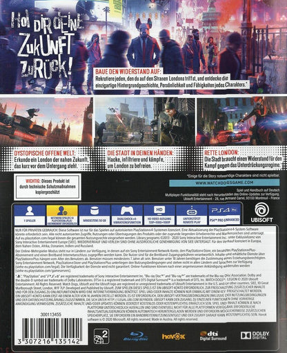 Watch Dogs Legion - PlayStation 4 Rückseite