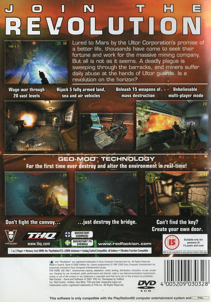 Red Faction - PlayStation 2 Rückseite