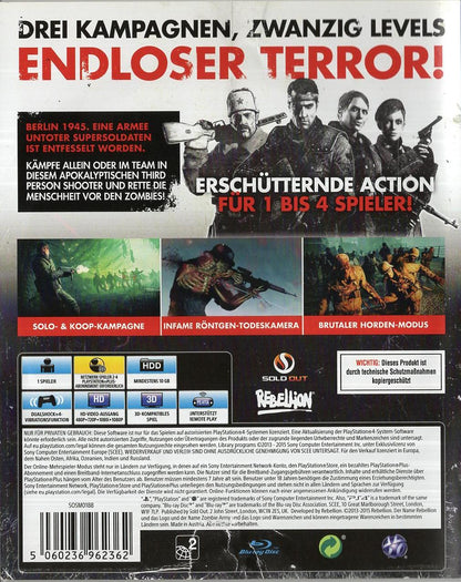 Zombie Army Trilogy - PlayStation 4 Rückseite