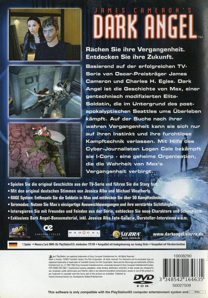 James Cameron's Dark Angel - PlayStation 2 Rückseite