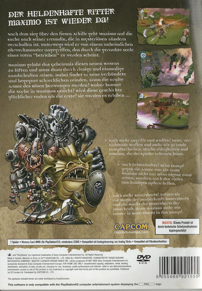 Maximo vs Army of Zin - PlayStation 2 Rückseite