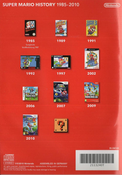Super Mario History 1985-2010 - Nintendo Wii Rückseite