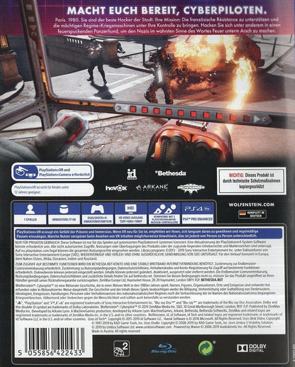 Wolfenstein Cyberpilot - PlayStation 4 Rückseite