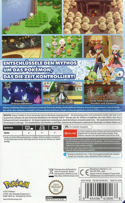 Pokémon Strahlender Diamant - Nintendo Switch Rückseite