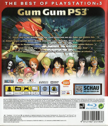 One Piece: Pirate Warriors - PlayStation 3 Rückseite