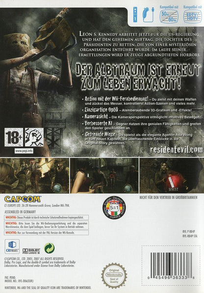 Resident Evil 4: Wii Edition - Nintendo Wii Rückseite
