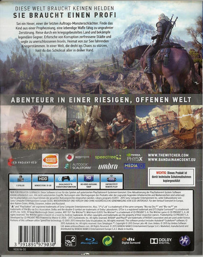 The Witcher 3: Wild Hunt - PlayStation 4 Rückseite