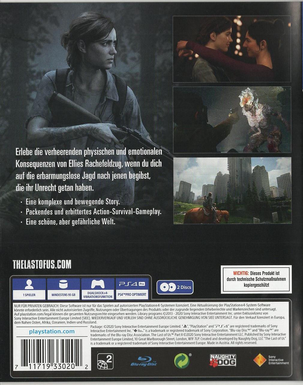 The Last of Us: Part II - PlayStation 4 Rückseite