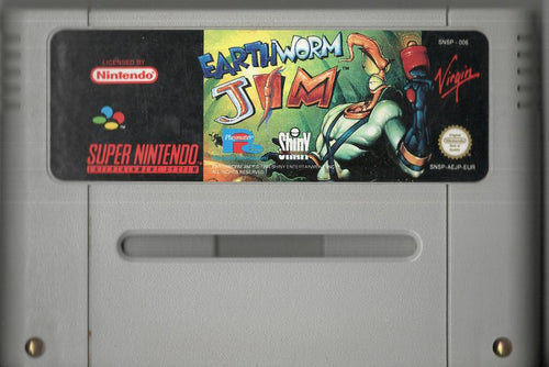 Earthworm Jim - Super Nintendo - Modul Vorderseite