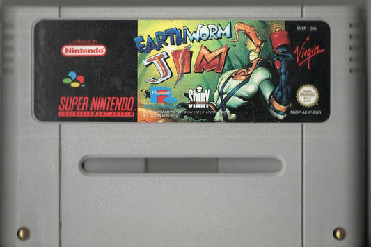 Earthworm Jim - Super Nintendo - Modul Vorderseite