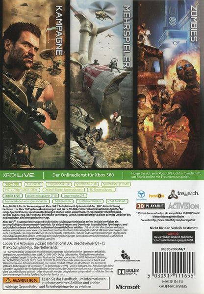 Call of Duty: Black Ops II - Xbox 360 Rückseite