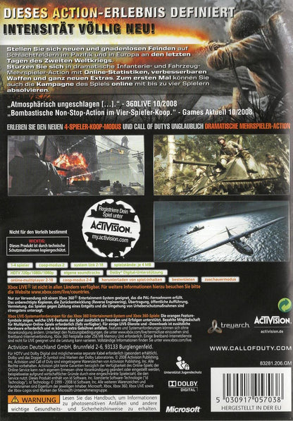 Call of Duty: World at War - Xbox 360 Rückseite