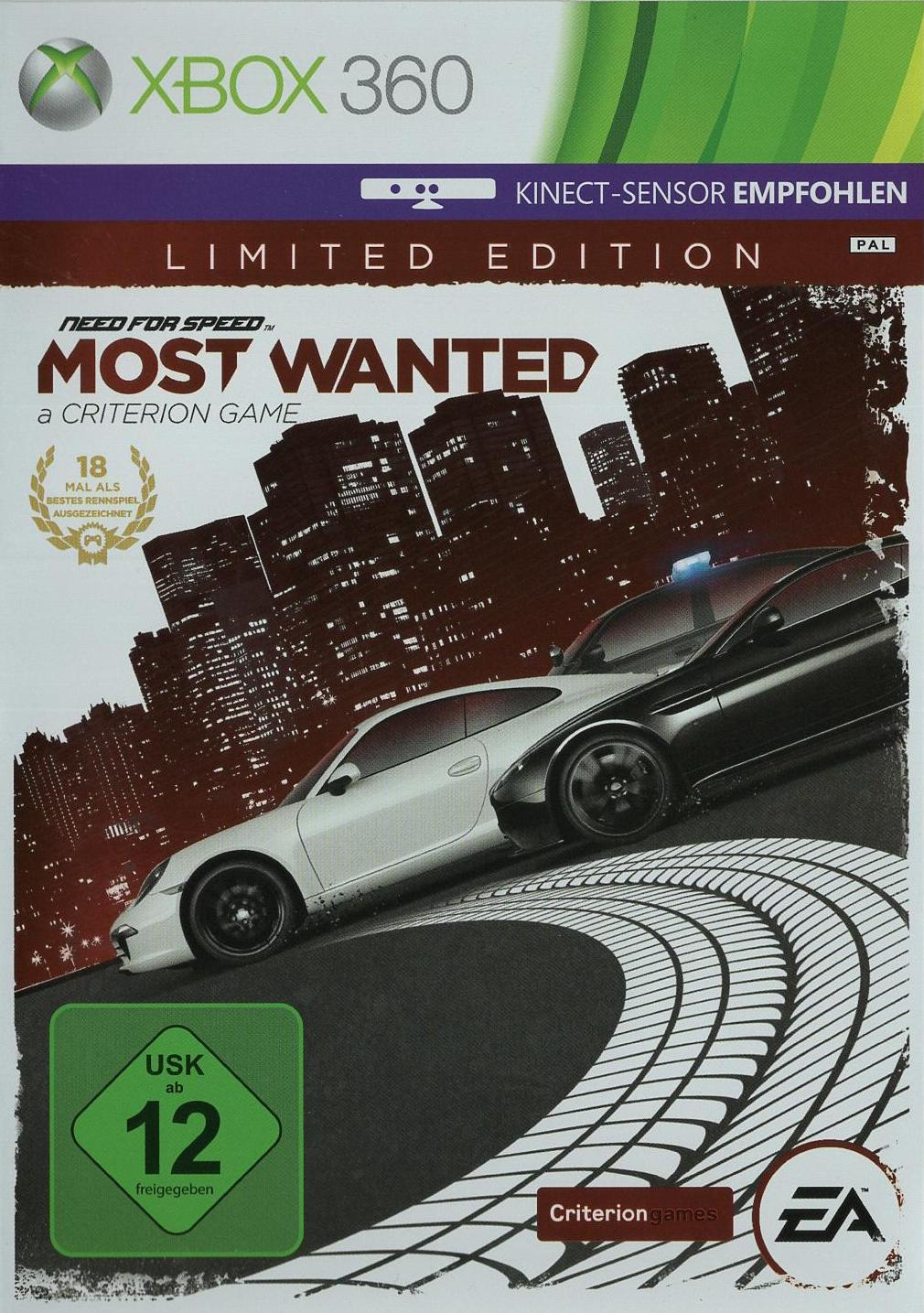 Need for Speed: Most Wanted - Xbox 360 Vorderseite