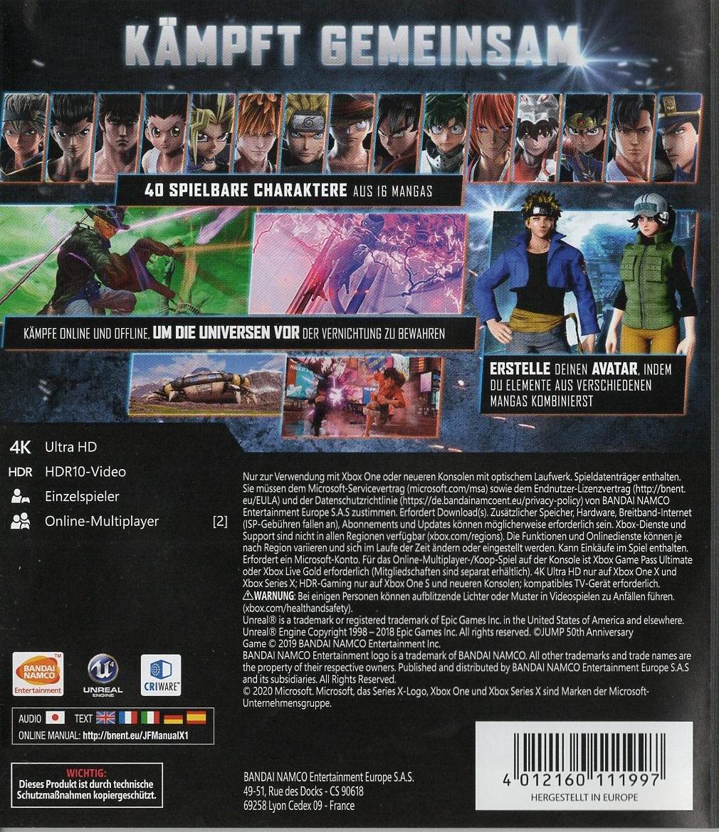 Jump Force - Xbox One Rückseite