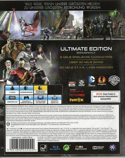 Injustice: Götter unter uns - Ultimate Edition - PlayStation 4 Rückseite