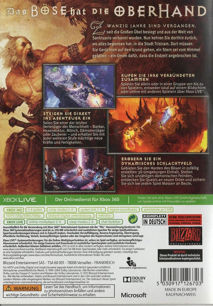 Diablo III - Xbox 360 Rückseite