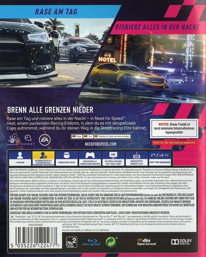Need for Speed Heat - PlayStation 4 Rückseite