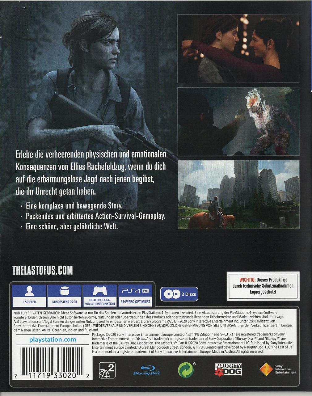 The Last of Us Part II - PlayStation 4 Rückseite