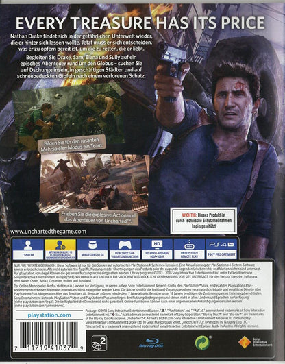 Uncharted 4: A Thief's End - PlayStation 4 Rückseite