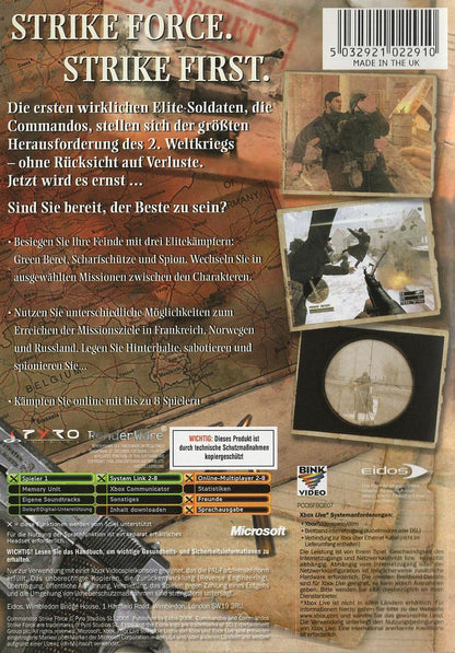 Commandos Strike Force - Xbox Rückseite