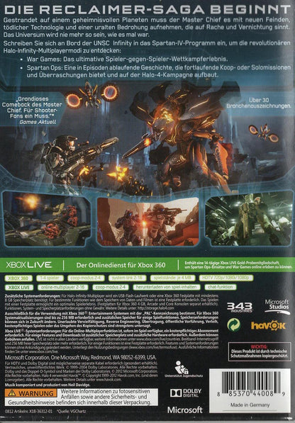 Halo 4 - Xbox 360 Rückseite