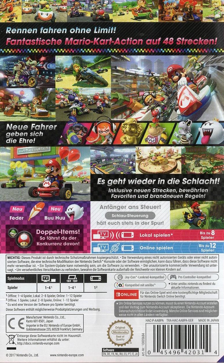 Mario Kart 8 Deluxe - Nintendo Switch Rückseite