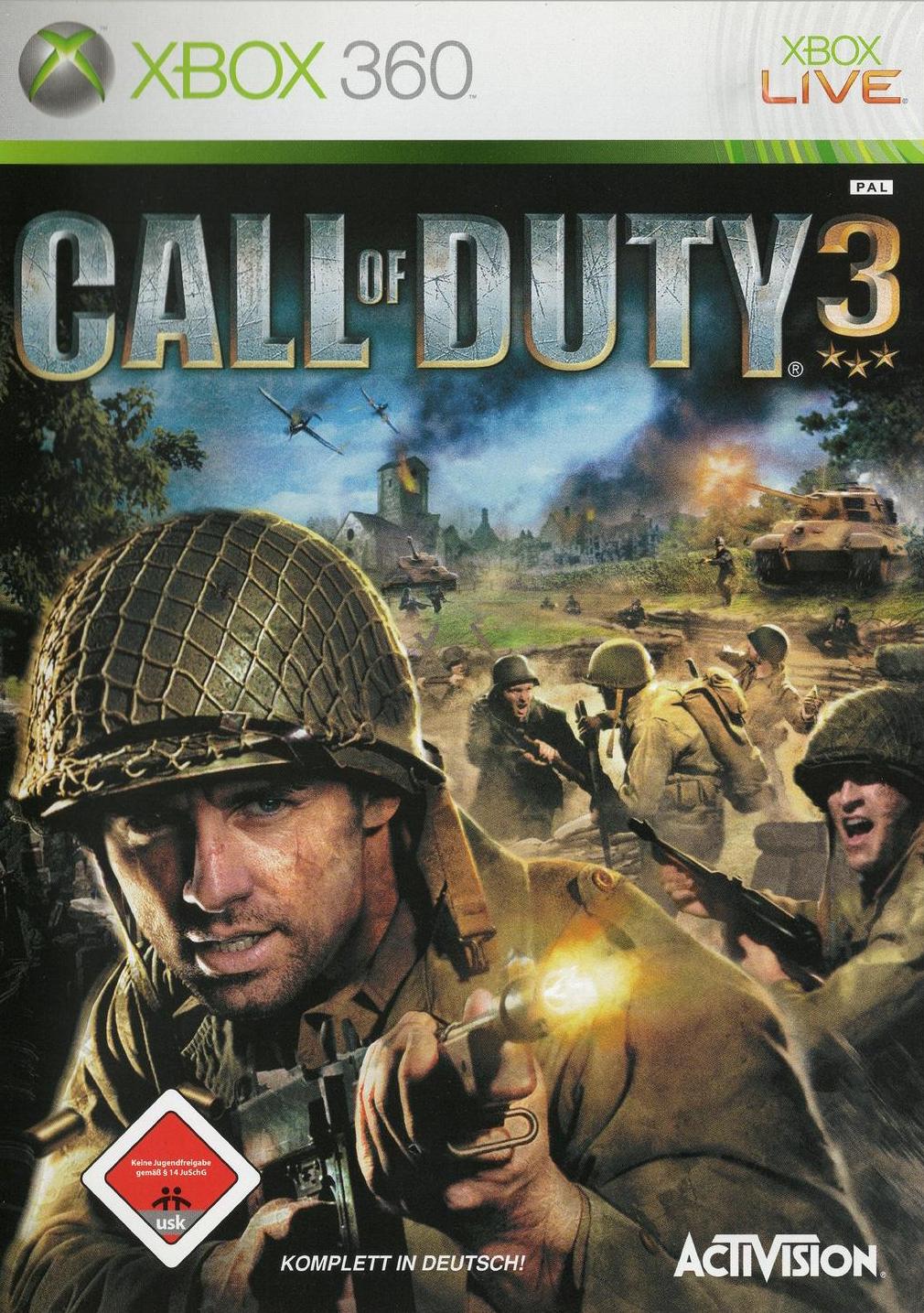 Call of Duty 3 - Xbox 360 Vorderseite