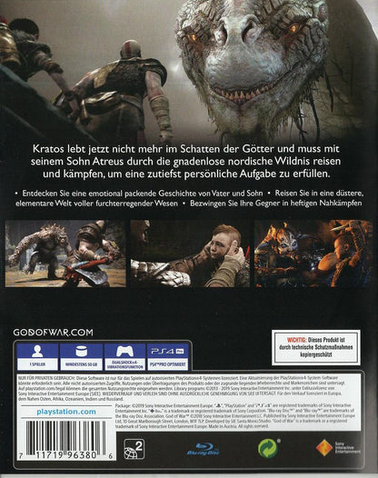 God of War - PlayStation 4 Rückseite